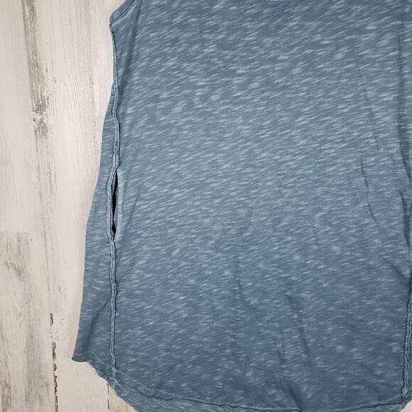 NWOT Mod-O-Doc Blue Distressed Knit Tank Mini Sleeveless Dress Women's - Picture 3 of 12